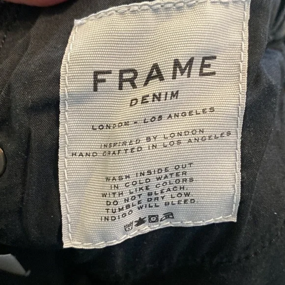Frame Black Distressed Jeans Denim 24 EUC Rexford - Picture 6 of 8